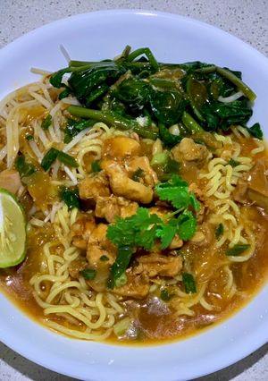 Foto resep Mie Kangkung Ayam