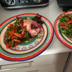 A picture of Chicken and Bacon stuffed with cream cheese.