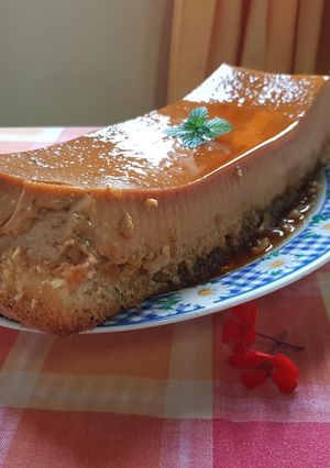 Una foto de Biscoflan de dulce de leche