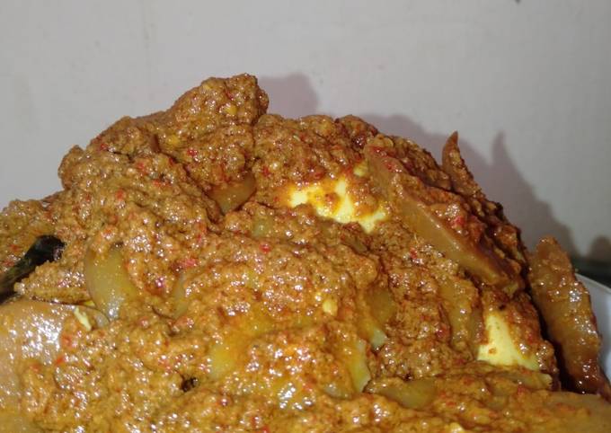 Rendang jengkol telur ala bunda