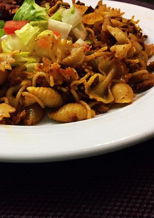 عکسی از دستور ماکارونی مخلوط با سویـا🍝