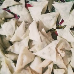 Qeema samosa A picture of Qeema samosa.