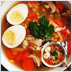 A picture of Diya's Chicken Soup To Chase Away The Cold.