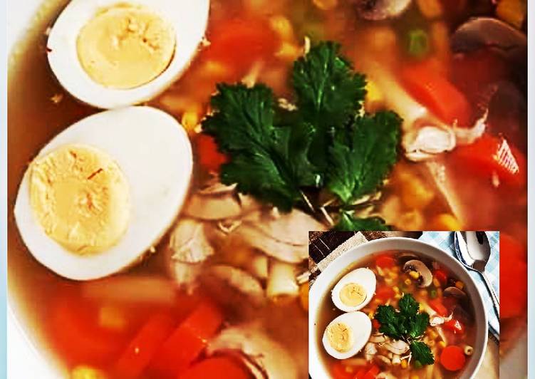 Steps to Prepare Quick Diya&#39;s Chicken Soup To Chase Away The Cold