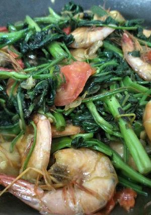 Foto resep Tumis Kangkung Udang