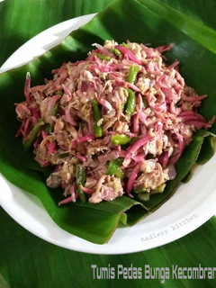 Foto resep Tumis pedas bunga kecombrang teri