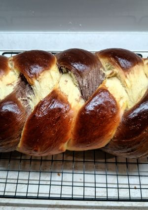 Kakaós-vaníliás fonott kalács recept fotója