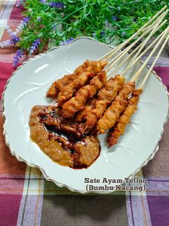 Foto resep Sate ayam Teflon (Bumbu Kacang)