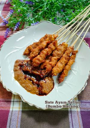 Foto resep Sate ayam Teflon (Bumbu Kacang)
