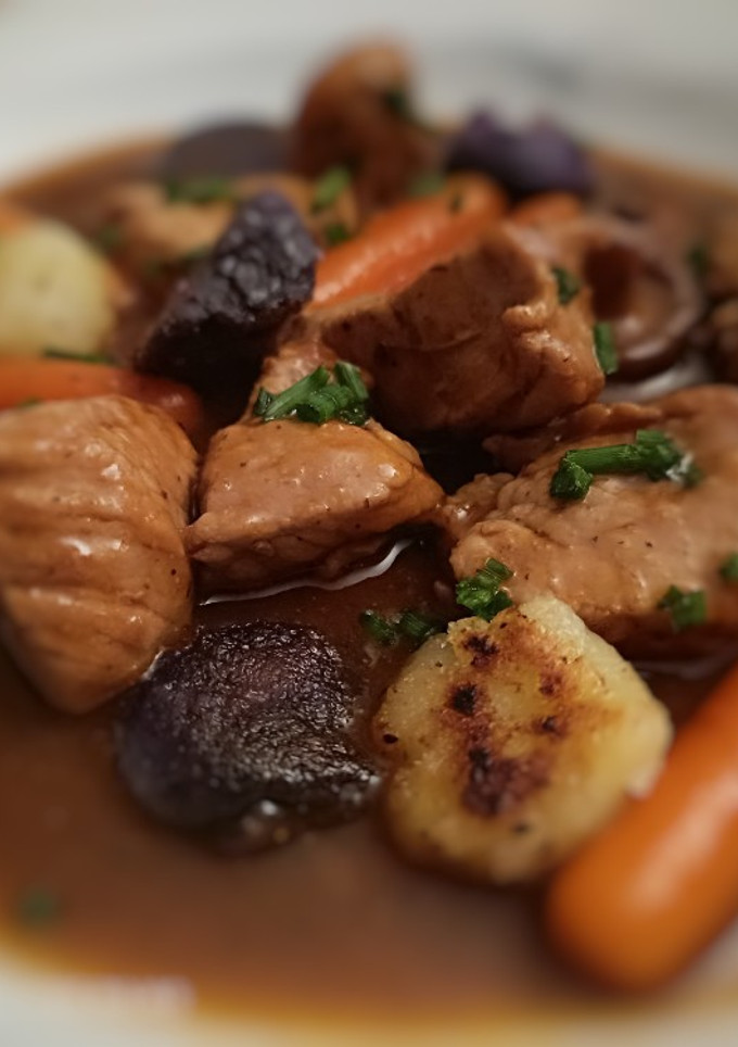 Una foto de Solomillo de cerdo en salsa de trufa