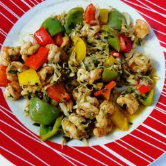 A picture of Keto chinese shrimp.