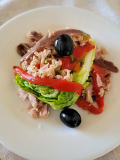 Una foto de Ensalada de verano, muy suave sin sal, sin aceite y facilísimo