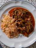 Carne con nopalitos colorados 🌶