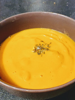 Une photo de Soupe de butternut, carottes et patate douce
