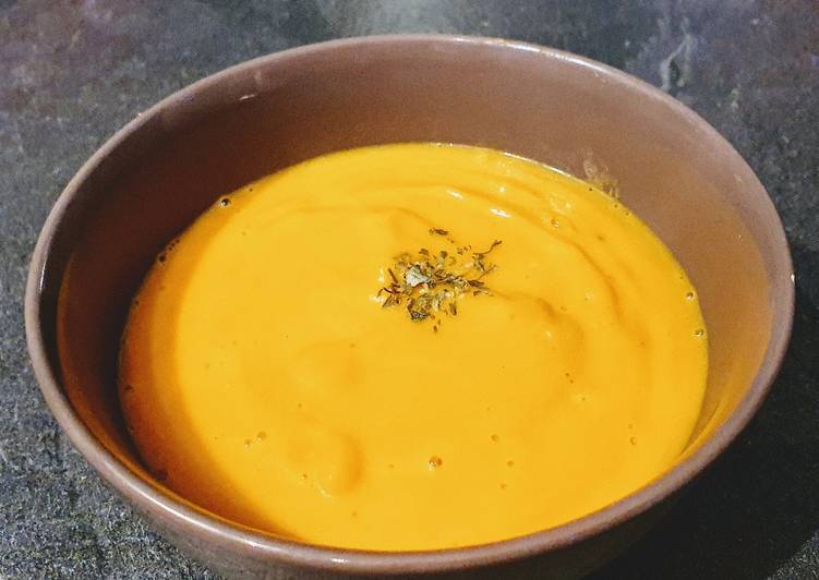 Recette: Soupe de butternut, carottes et patate douce