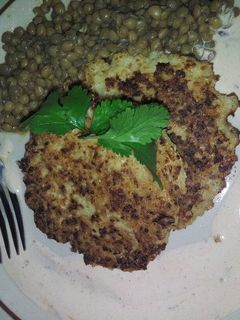 Una foto de Tortitas de coliflor y avena