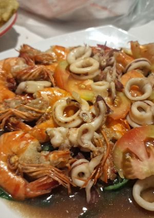 Foto resep Seafood kangkung saus tiram