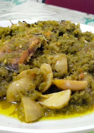 Foto resep Sambal hijau ikan asin sepat
