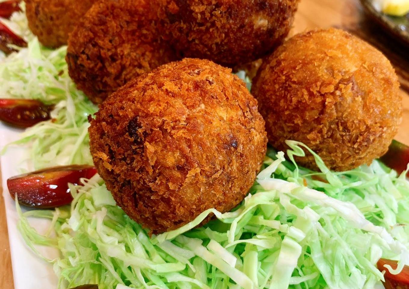 Potato and corn croquettes