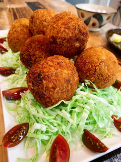 A picture of Potato and corn croquettes.