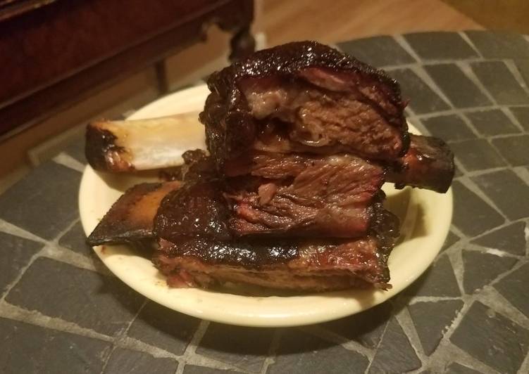 Sous-vide Smoked Beef Ribs