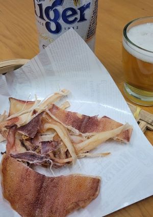 排除寂寞嘴饞料理,烤小管一夜干簡單做 的食譜成品照片