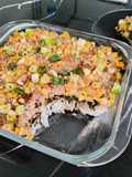 Tuna Corn Sesame Sushi Bake