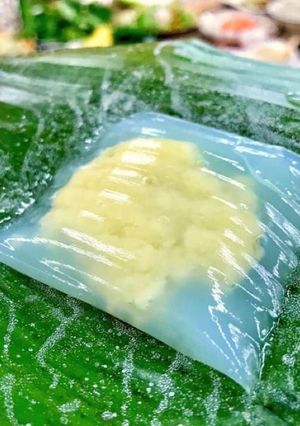 Hình của món Bánh Đậu Xanh Lạnh Thái Lan - Bánh Nậm Đậu Xanh (Mung Bean Jelly).