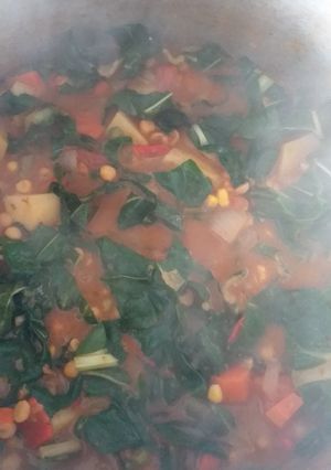Una foto de Plato de garbanzos saludable
