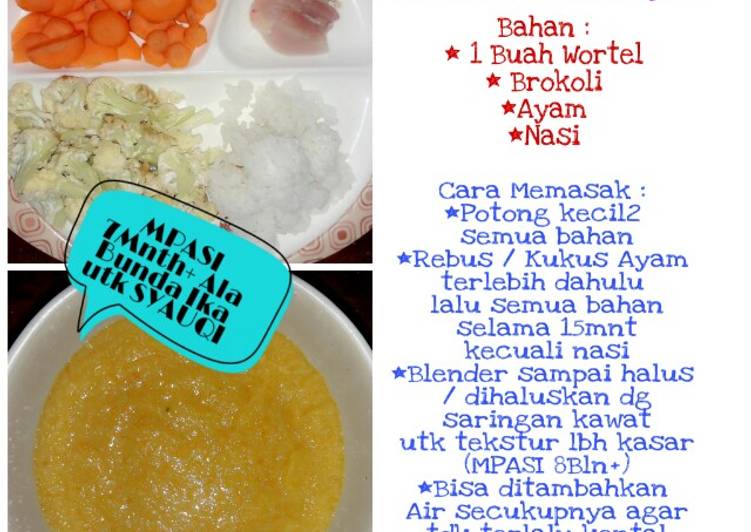  Resep  MPASI 7 Bulan Wortel Brokoli  Ayam Ala Bunda Ika 