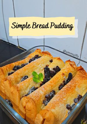Foto resep Puding Roti (simple bread pudding)