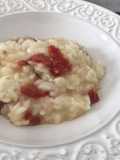 Risoto de mussarela de búfala com tomate seco