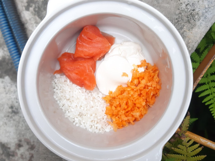 Resep MPASI 6M+ (bubur salmon wortel), Lezat Sekali