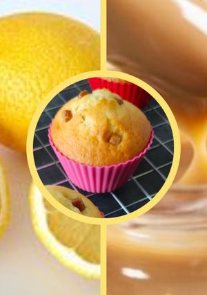 Une photo de Muffins moelleux citron, confiture de lait
