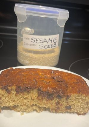 Una foto de Cake de Ajonjolí: Gluten free, sin azúcar ni lácteos