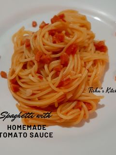 Foto resep 70. Spaghetti with Homemade Tomato Sauce