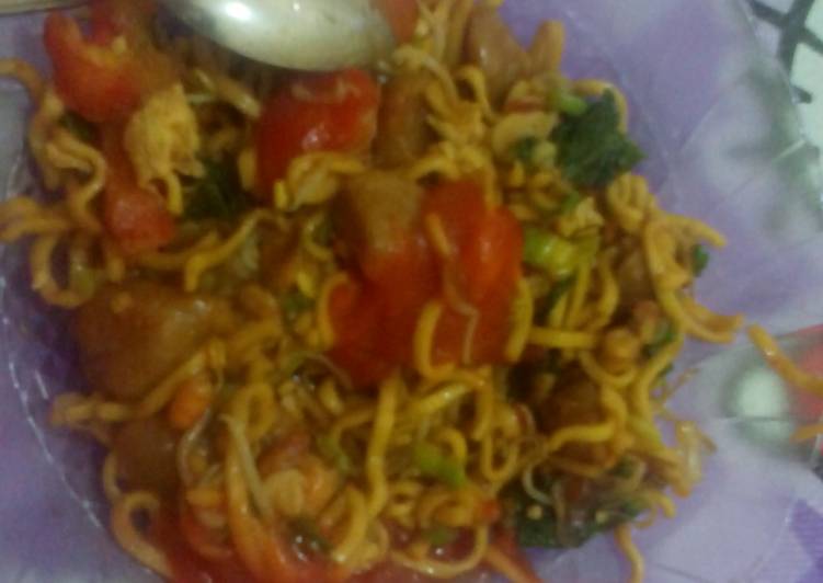 Resep Mie telor sayuran terasi yang Bikin Ngiler