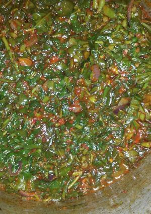A picture of Waterleaf soup.