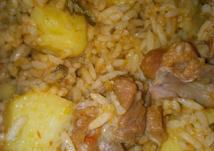 Steps to Prepare Ultimate Jollof rice with potatoes