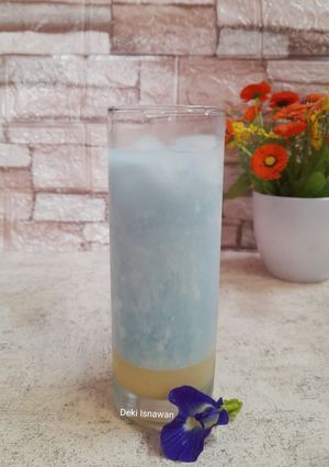 Foto resep Es Susu Bunga Telang