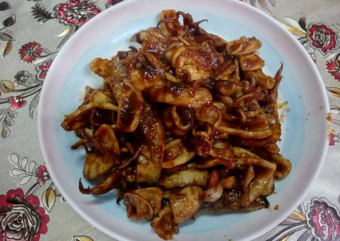 Sambal sotong ala-ala biasa
