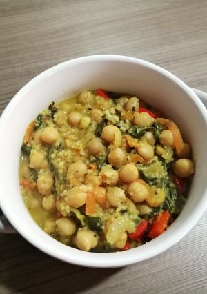 Una foto de Garbanzos al curry