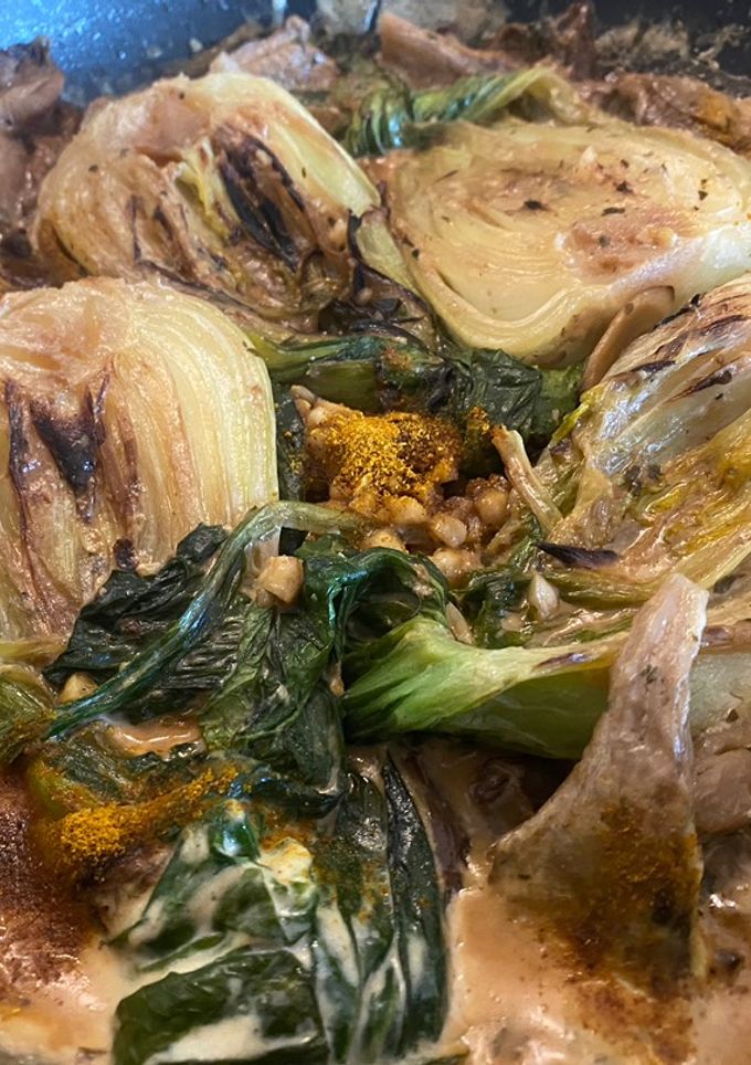 Foto de Pak Choi com Cogumelos e Caju