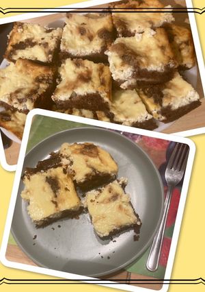 Csokis-túrós szelet 🍫🧈🥚🥛😋 recept fotója