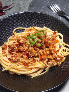 Foto resep SPAGHETTI AYAM chili oil