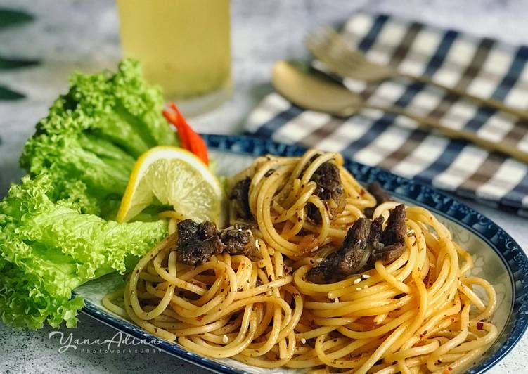 Black Pepper Beef Spaghetti #daporazahzara