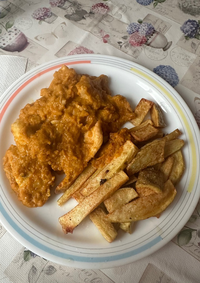 Una foto de Pollo a la naranja