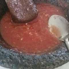 Una foto de Salsa de molcajete