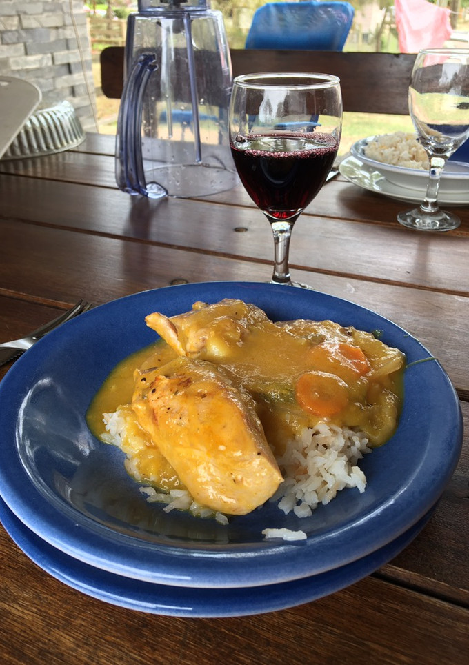 Una foto de Pollo con salsa de mango
