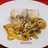 Lomo con setas y pimiento